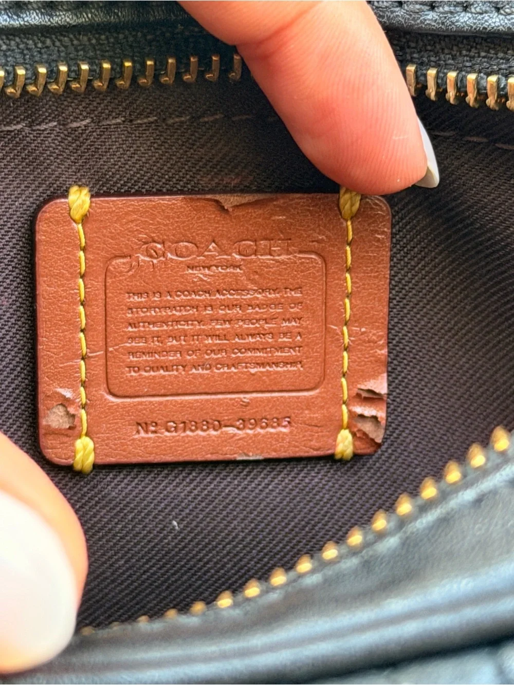 COACH Black Quilted Leather Small Crossbody Bag with Gold Logo SPECIAL EDITION